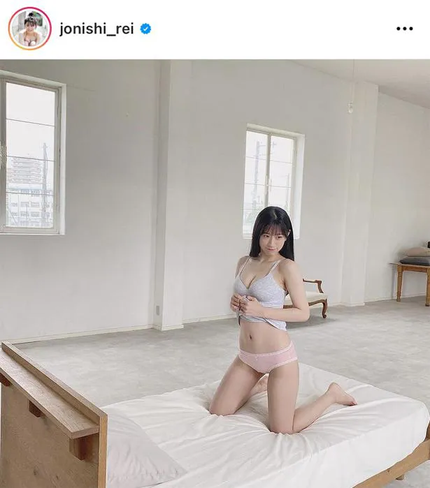 ※上西怜公式Instagram(jonishi_rei)のスクリーンショット