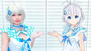 えなこが人気VTuber・電脳少女シロと“次元を超えた”ダンス&トークでコラボ!<なりきり戦隊!リアルVTuberえなこ>