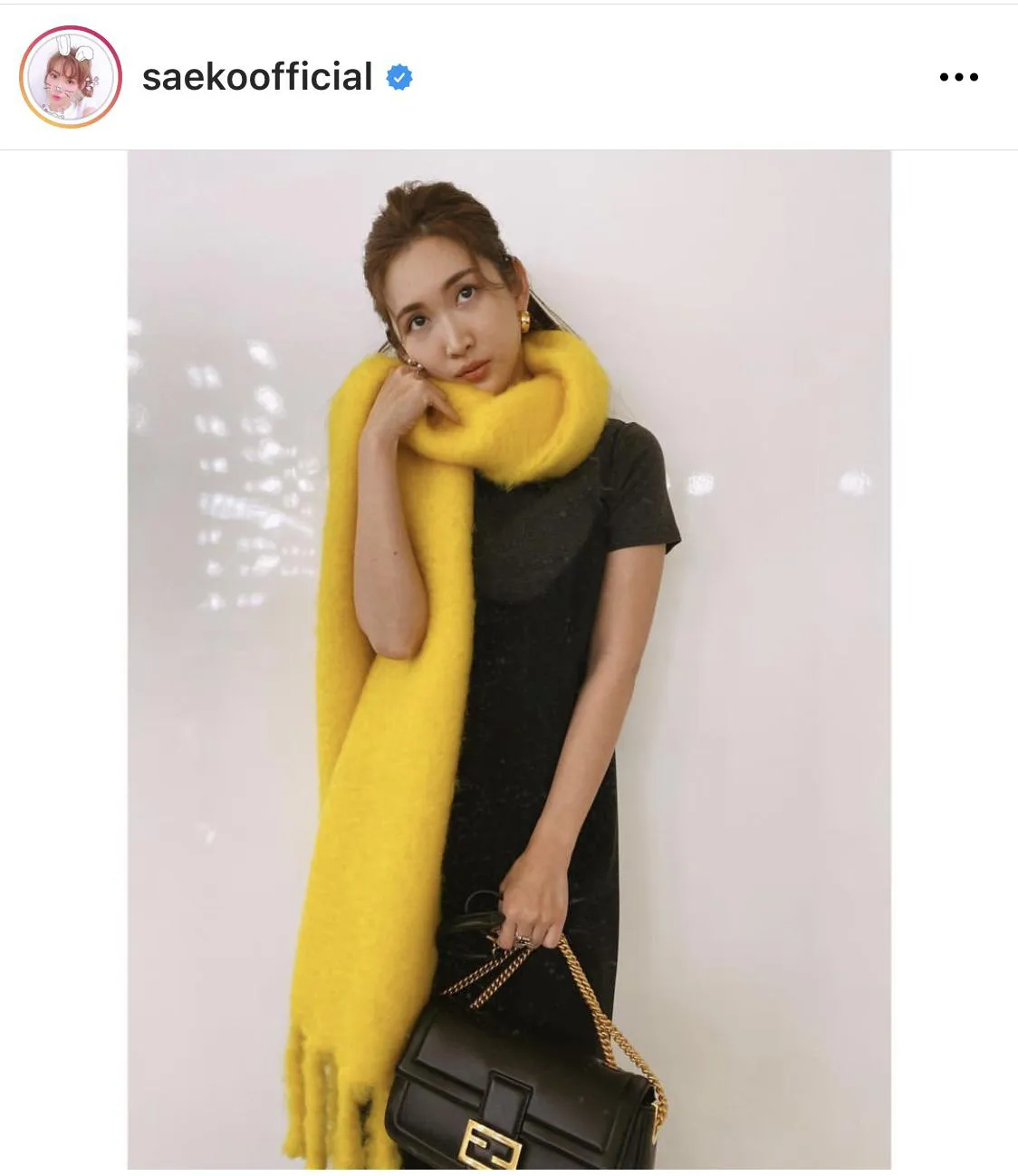 ※紗栄子公式Instagram(saekoofficial)のスクリーンショット