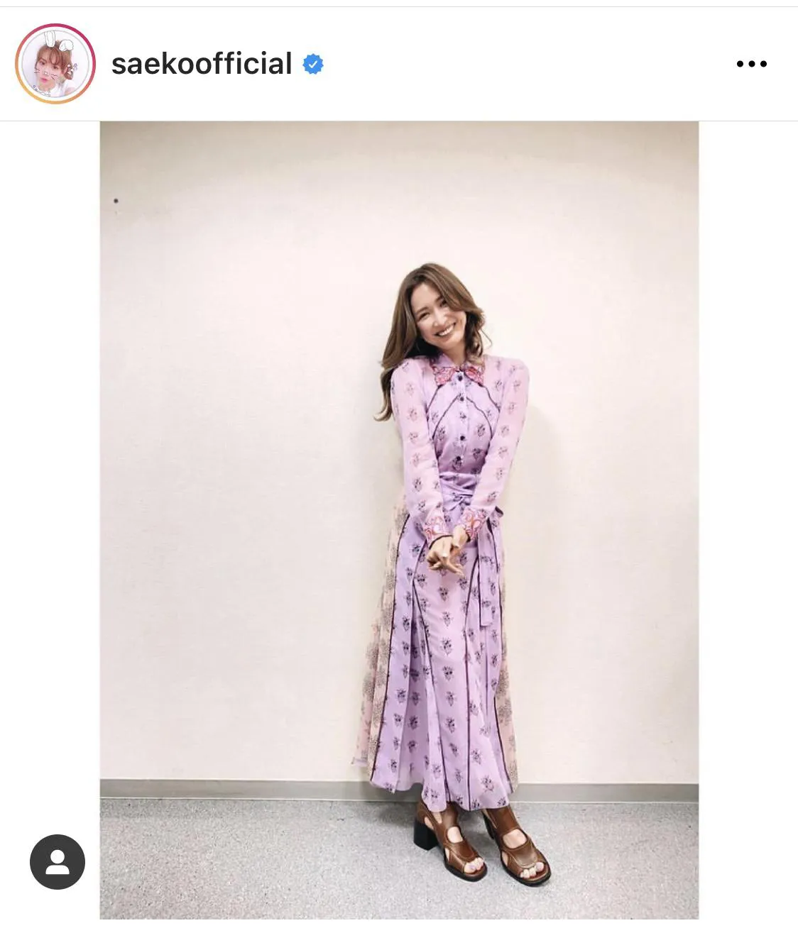 ※紗栄子公式Instagram(saekoofficial)のスクリーンショット