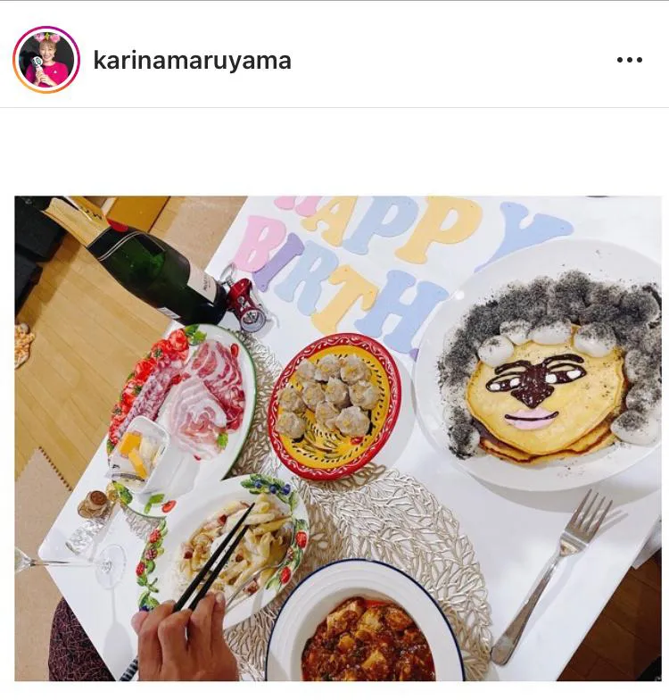 ※丸山桂里奈公式Instagram(karinamaruyama)のスクリーンショット