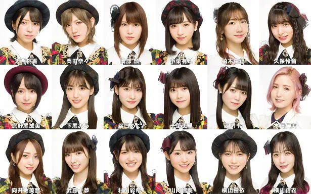 AKB48 58thシングル選抜メンバーの18人