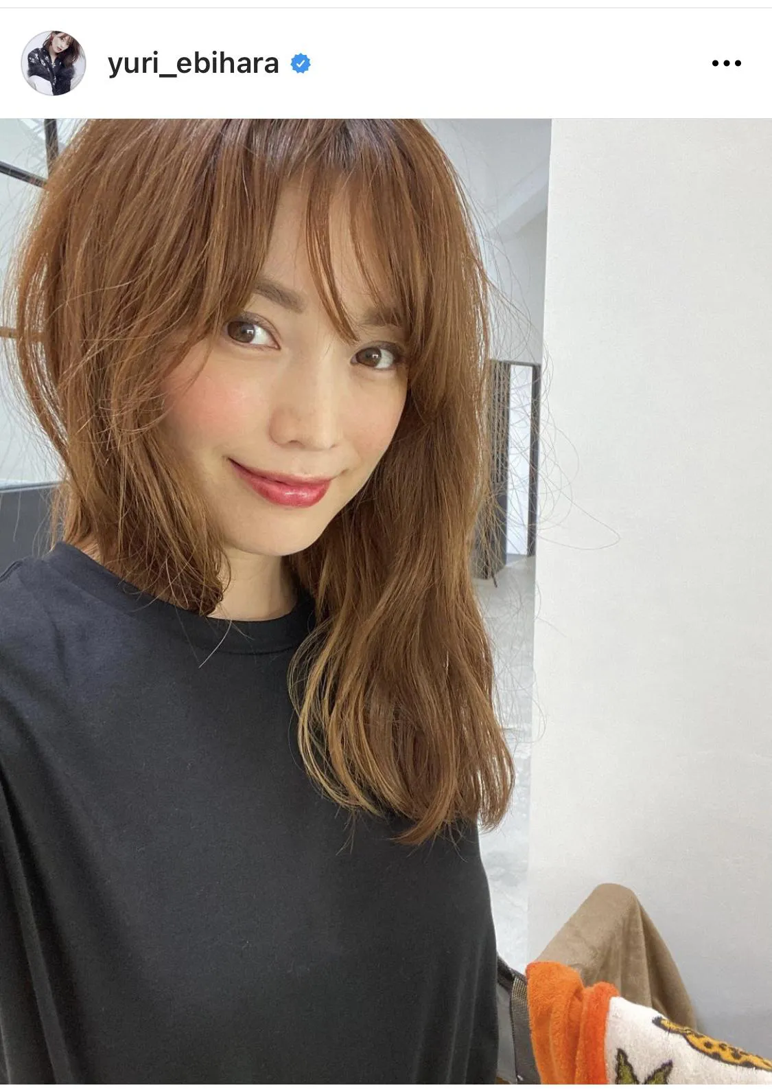 ※蛯原友里公式Instagram(yuri_ebihara)のスクリーンショット