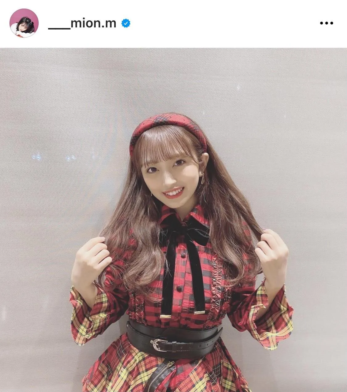 ※画像は向井地美音オフィシャルInstagram(___mion.m)のスクリーンショット