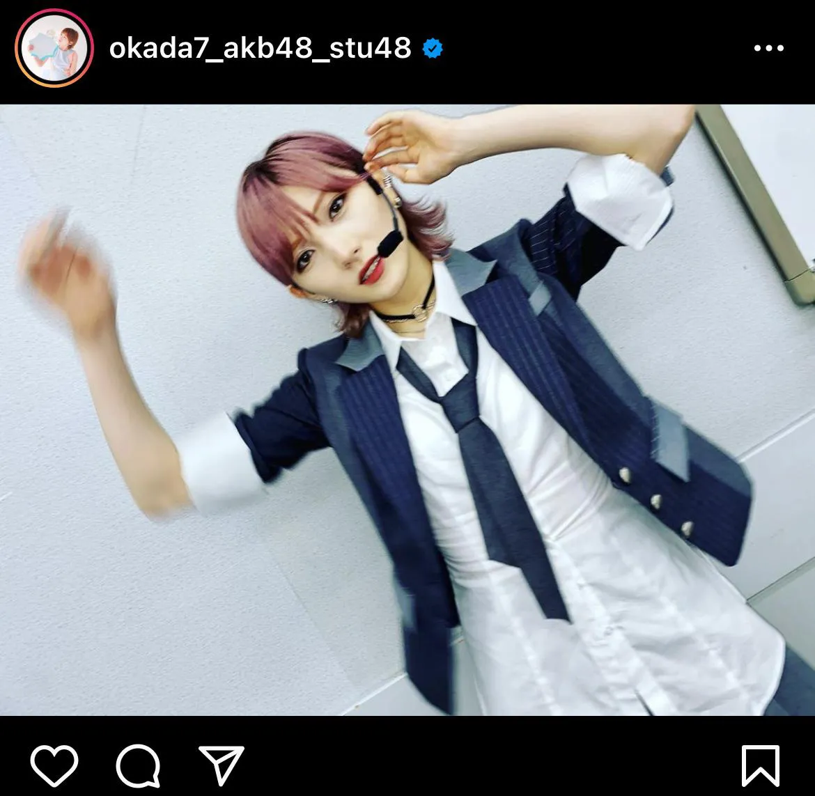 ※画像は岡田奈々(okada7_akb48_stu48)公式Instagramのスクリーンショット