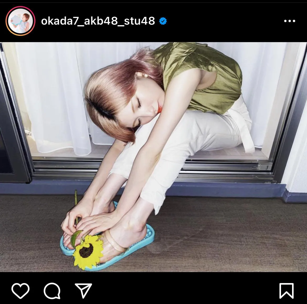 ※画像は岡田奈々(okada7_akb48_stu48)公式Instagramのスクリーンショット