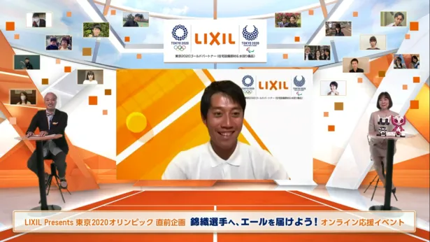 錦織圭選手が「LIXIL Presents 東京2020オリンピック直前企画『錦織選手へ、エールを届けよう！』オンライン応援イベント」に登壇