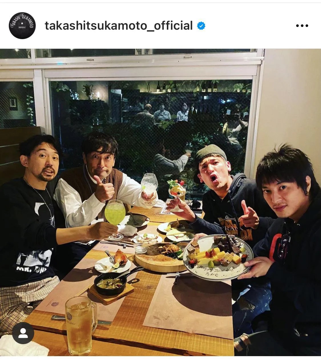 ※塚本高史公式Instagram(takashitsukamoto_official)のスクリーンショット