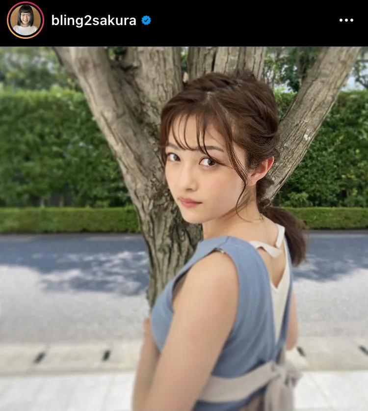 ※井上咲楽公式Instagram(bling2sakura)のスクリーンショット