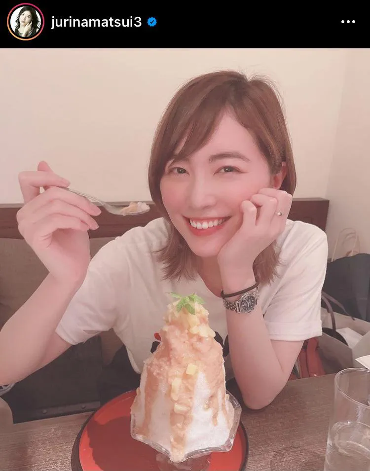 ※松井珠理奈公式Instagram(jurinamatsui3)のスクリーンショット