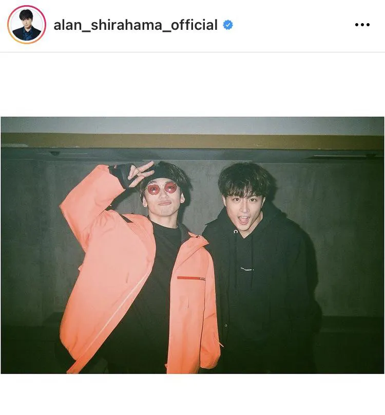 ※白濱亜嵐公式Instagram(alan_shirahama_official)より