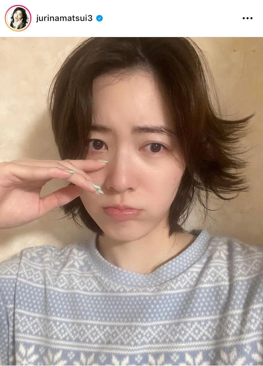 ※松井珠理奈公式Instagram(jurinamatsui3)のスクリーンショット