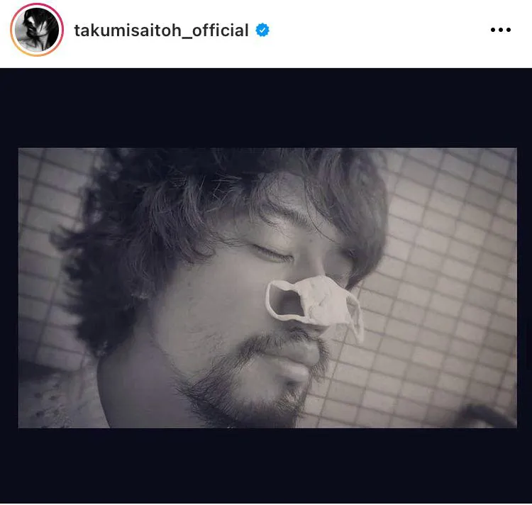 ※斎藤工オフィシャルInstagram(takumisaitoh_official)より