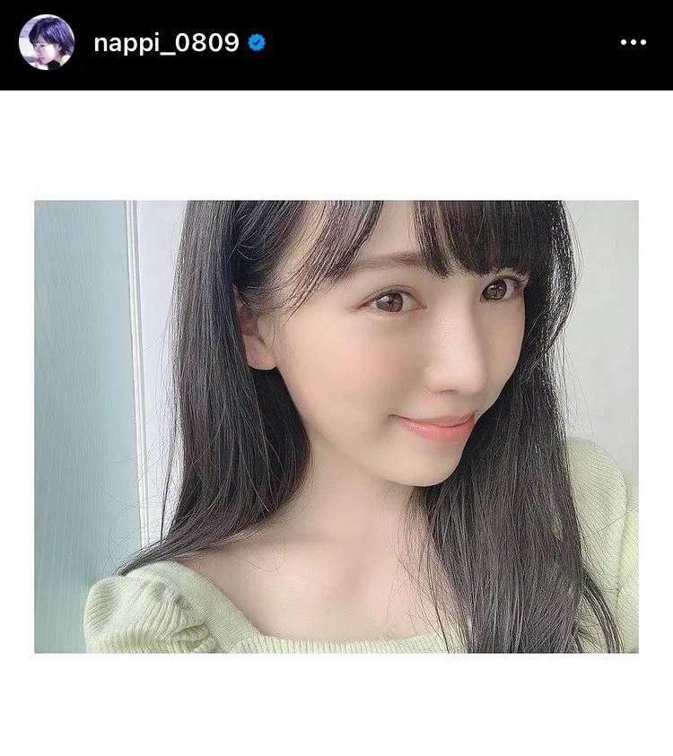 ※運上弘菜公式Instagram(nappi_0809)より