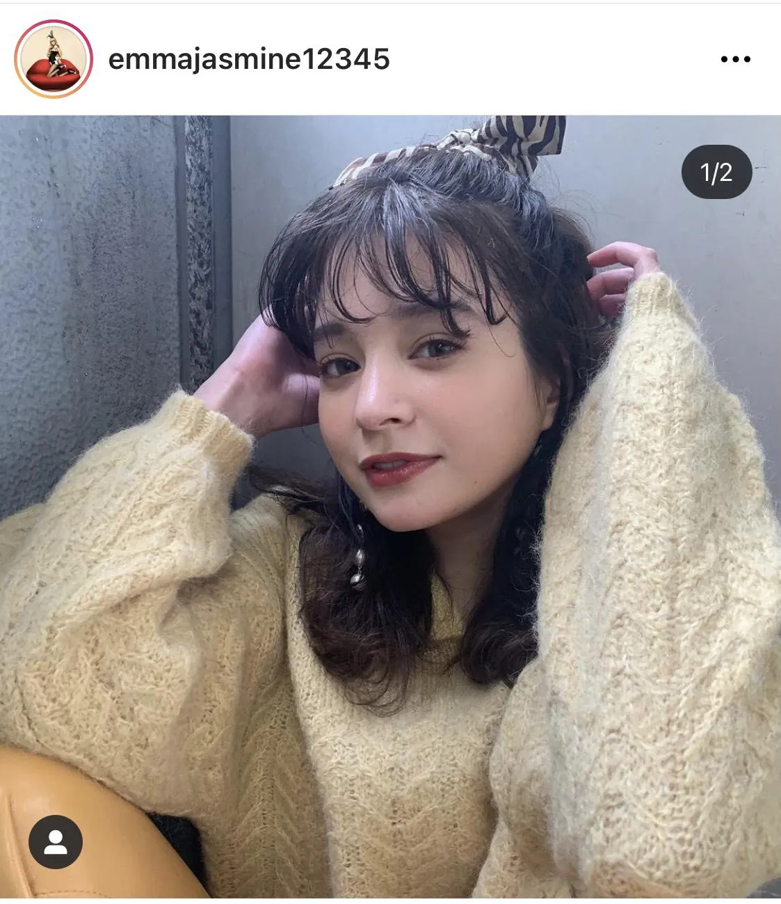 ※瑛茉ジャスミン公式Instagram(emmajasmine12345)のスクリーンショット
