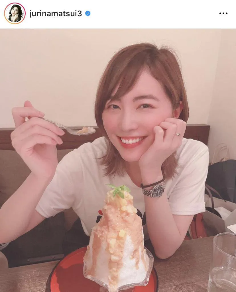 ※松井珠理奈公式Instagram(jurinamatsui3)のスクリーンショット