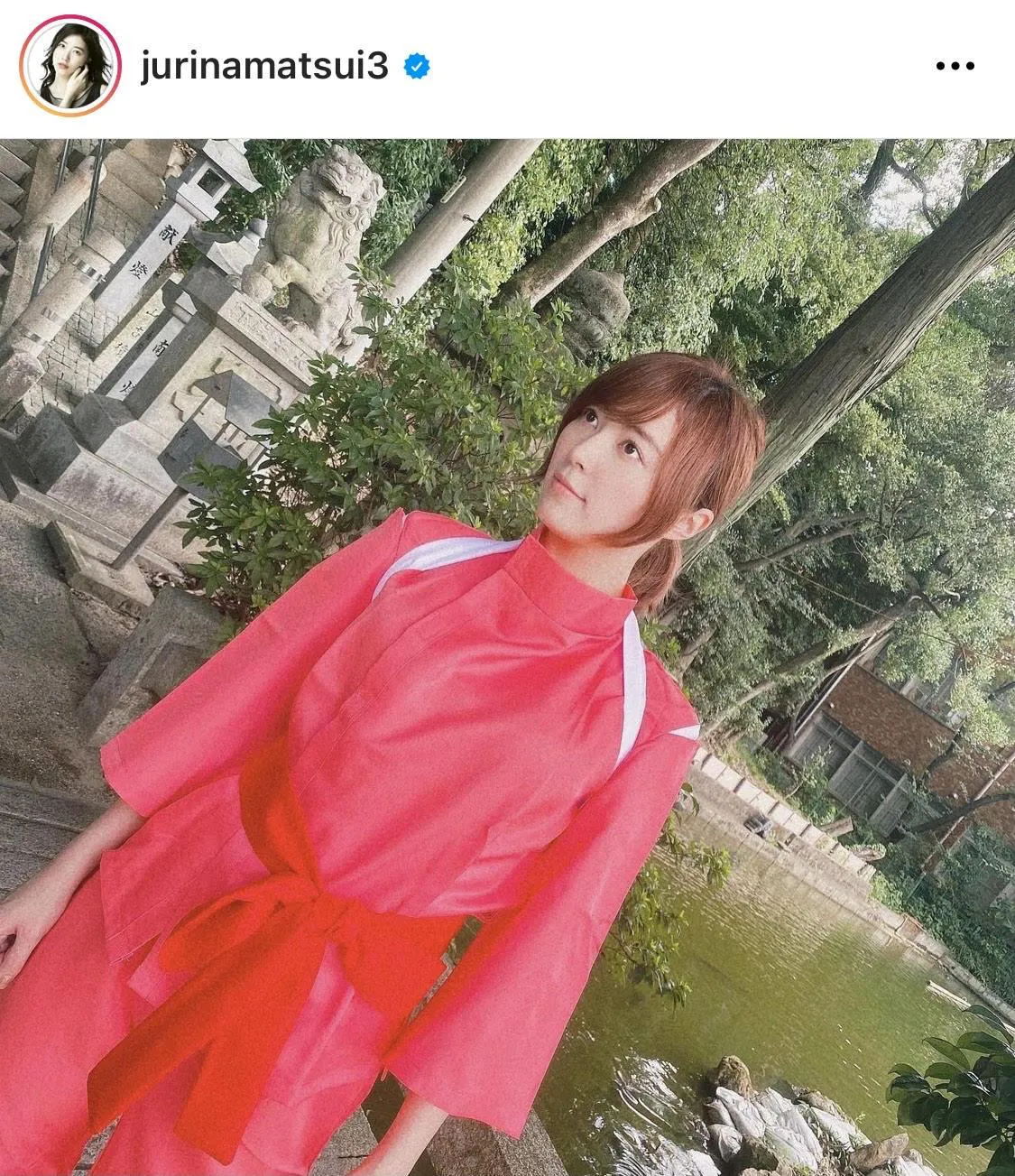 ※松井珠理奈公式Instagram(jurinamatsui3)のスクリーンショット