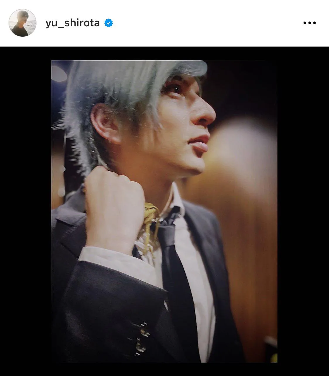 ※城田優公式Instagram(yu_shirota)のスクリーンショット