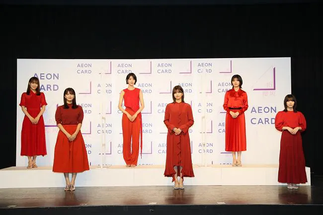 イオンカードの新CM発表イベントに出演した櫻坂46のメンバーたち