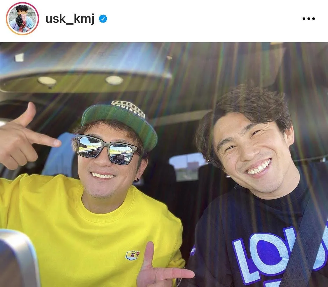 ※上地雄輔公式Instagram(usk_kmj)のスクリーンショット