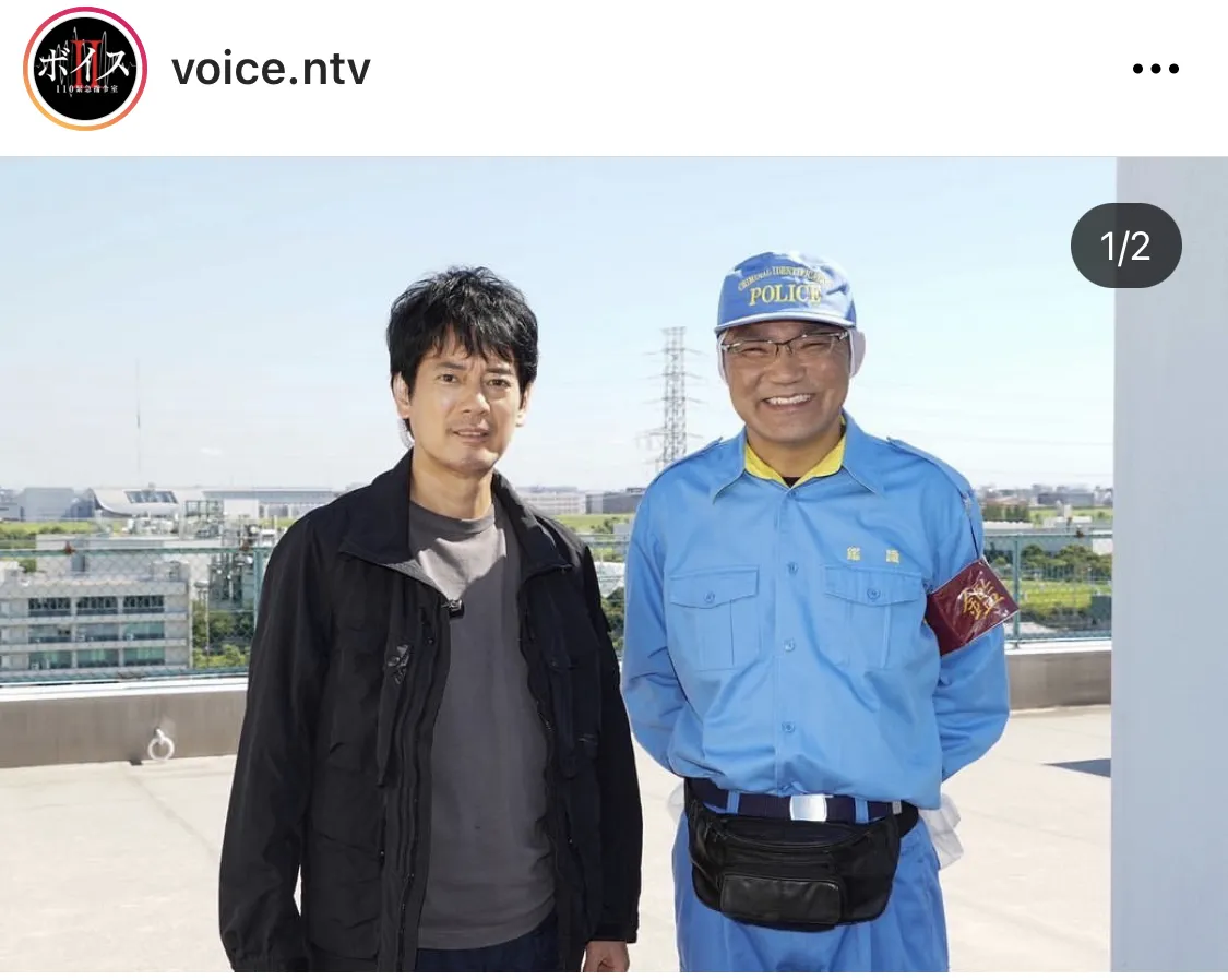 「ボイスII 110緊急指令室」第8話ゲストの三宅健太(右)と、唐沢寿明(左)