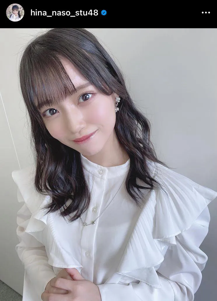 ※岩田陽菜公式Instagram(hina_naso_stu48)のスクリーンショット