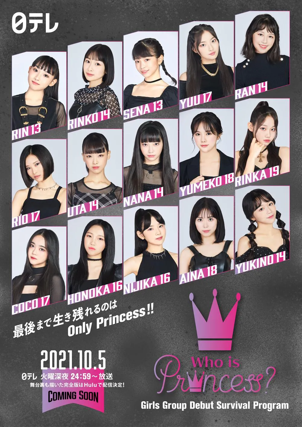 「Who is Princess？ -Girls Group Debut Survival Program-」ポスタービジュアル