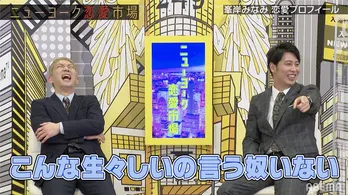 峯岸みなみ、芸人に口説かれたエピソードをニューヨークに披露も撃沈「初回だから、渾身の話、持ってきたのに!」<ニューヨーク恋愛市場>