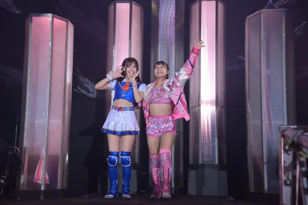 「WRESTLE PRINCESS II」渡辺未詩＆荒井優希組×アジャコング＆宮本もか組より