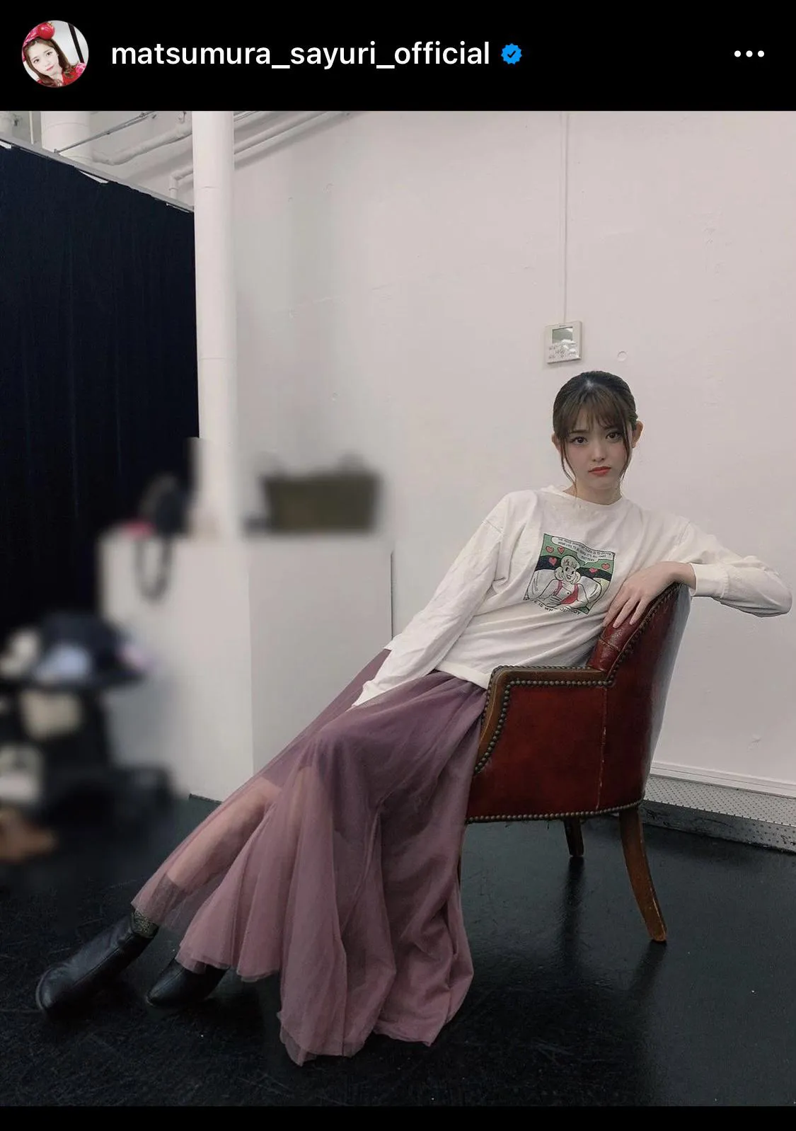 ※松村沙友理公式Instagram(matsumura_sayuri_official)より