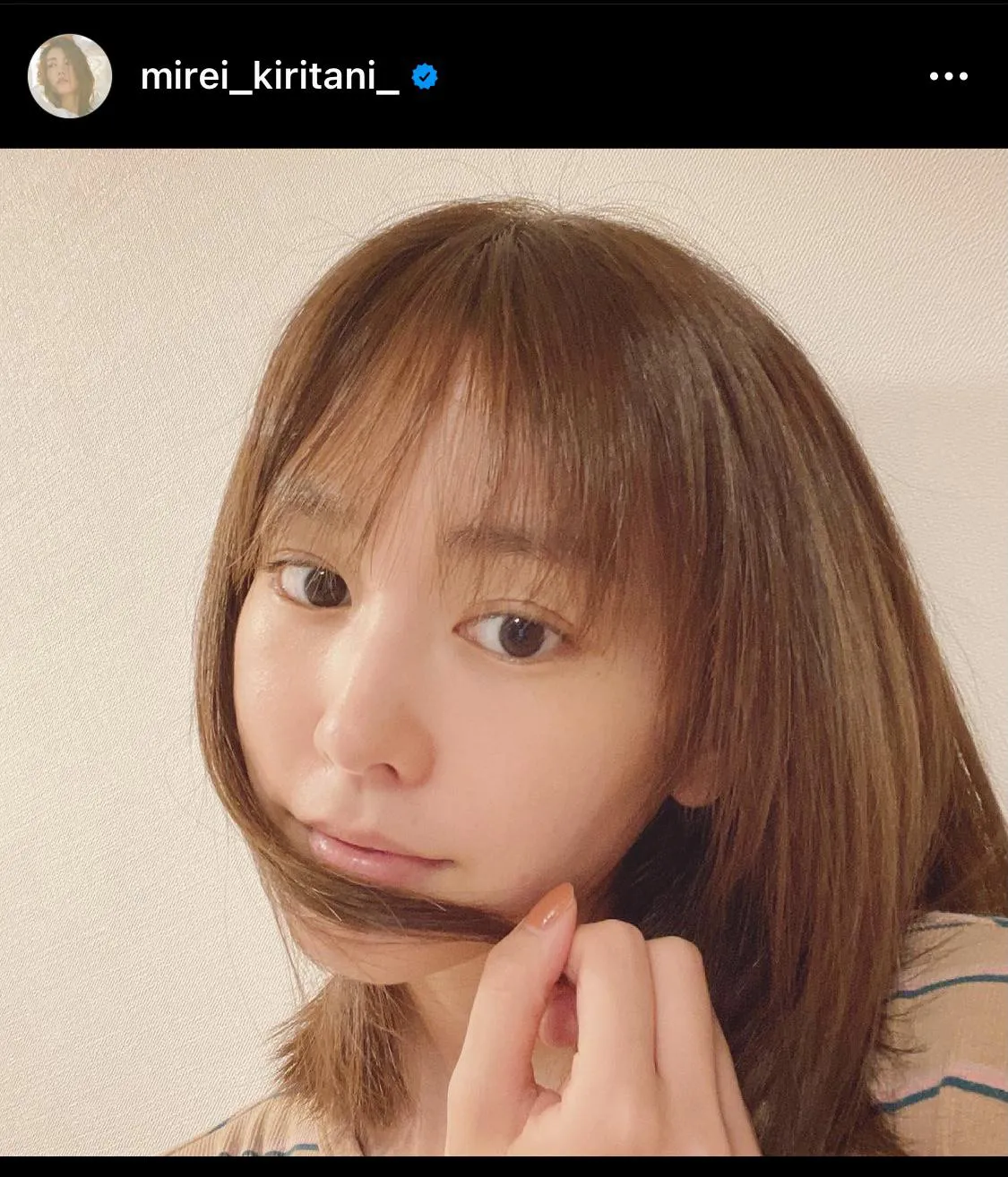 ※桐谷美玲オフィシャルInstagram(mirei_kiritani_)より