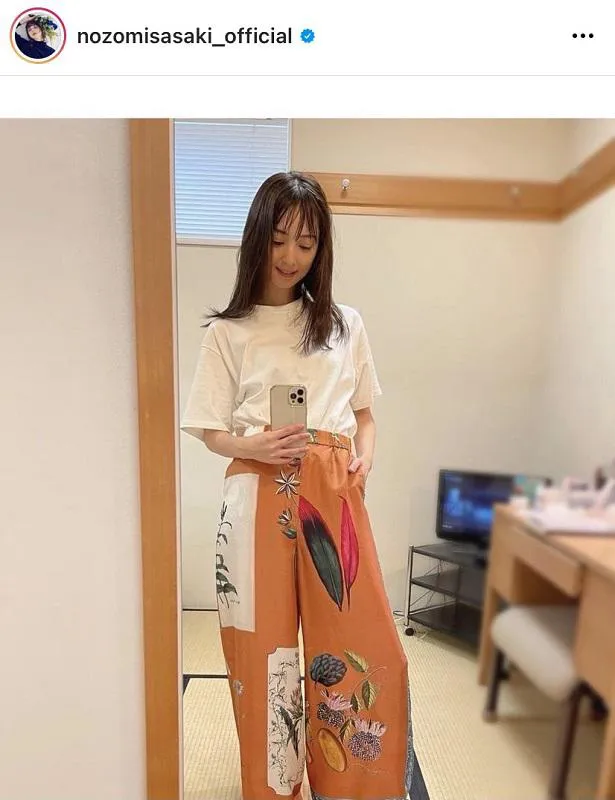 ※佐々木希オフィシャルInstagram(nozomisasaki_official)より