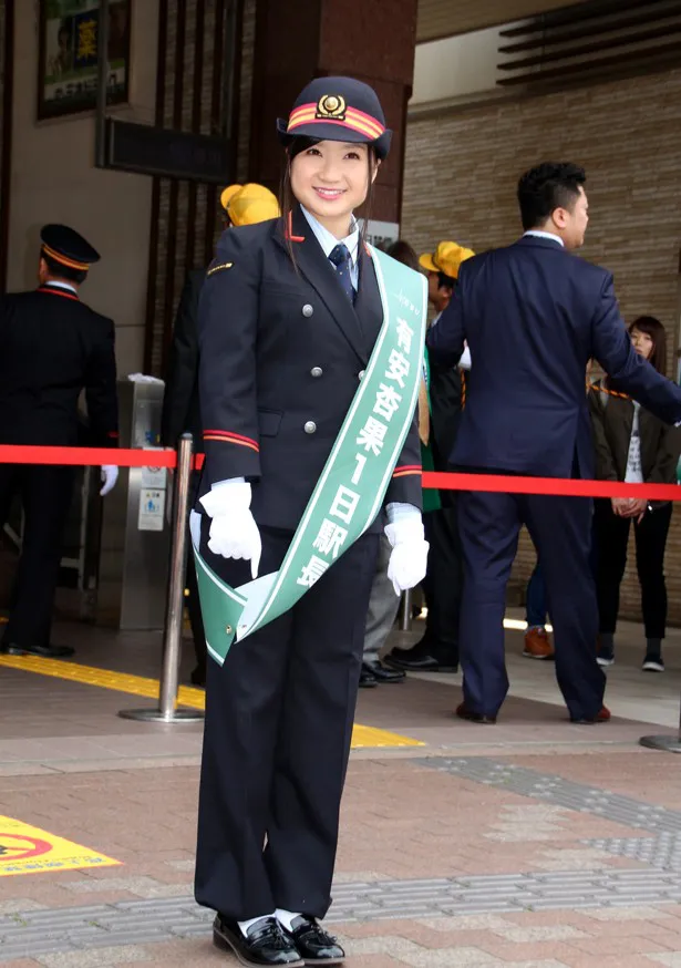 ふじみ野駅東口前で撮影、取材に応じた