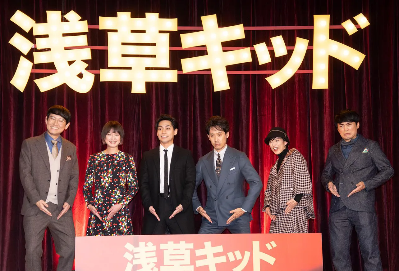 土屋伸之、門脇麦、柳楽優弥、大泉洋、鈴木保奈美、劇団ひとり(写真左より)