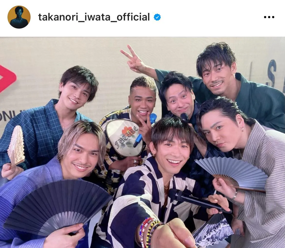 ※岩田剛典オフィシャルInstagram(takanori_iwata_official)より