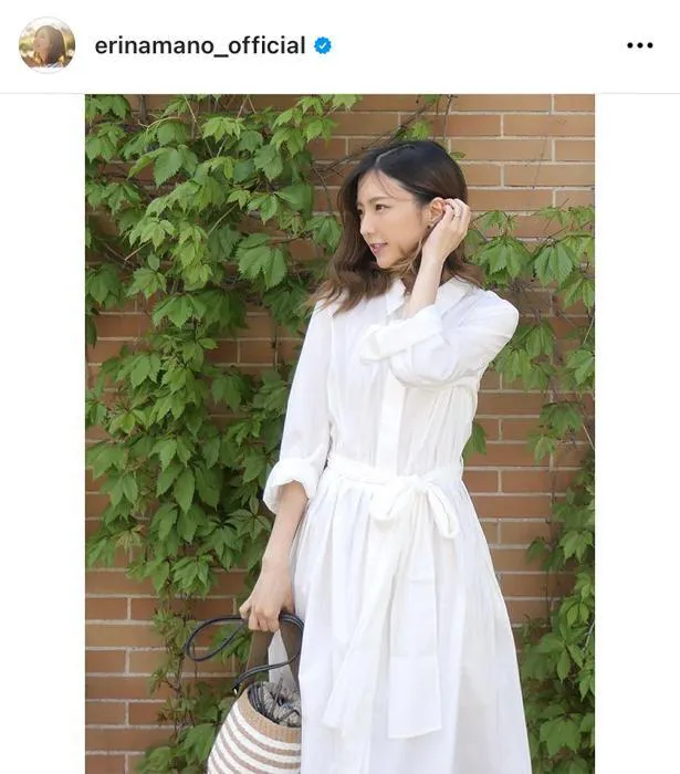 ※真野恵里菜オフィシャルInstagram(erinamano_official)より