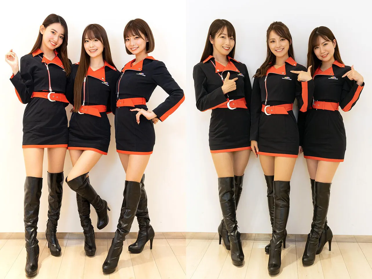 A-classの黒木麗奈、松田蘭、米倉みゆ、沙倉しずか、北川美麗、日南まみ(写真左から)　