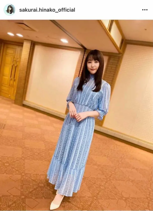 画像 桜井日奈子 1番好き という 水色 のワンピース姿にファン絶賛 ワンピも笑顔もかわいい 清楚な雰囲気が素敵 3 17 Webザテレビジョン