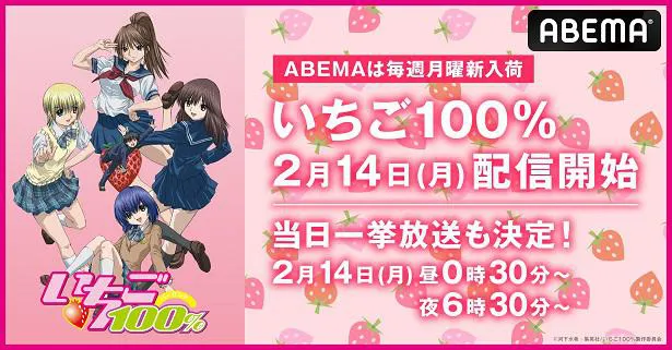 いちご100％」配信スタート記念、特別企画「バレンタインは女の子に囲まれよう！」開催決定 | WEBザテレビジョン