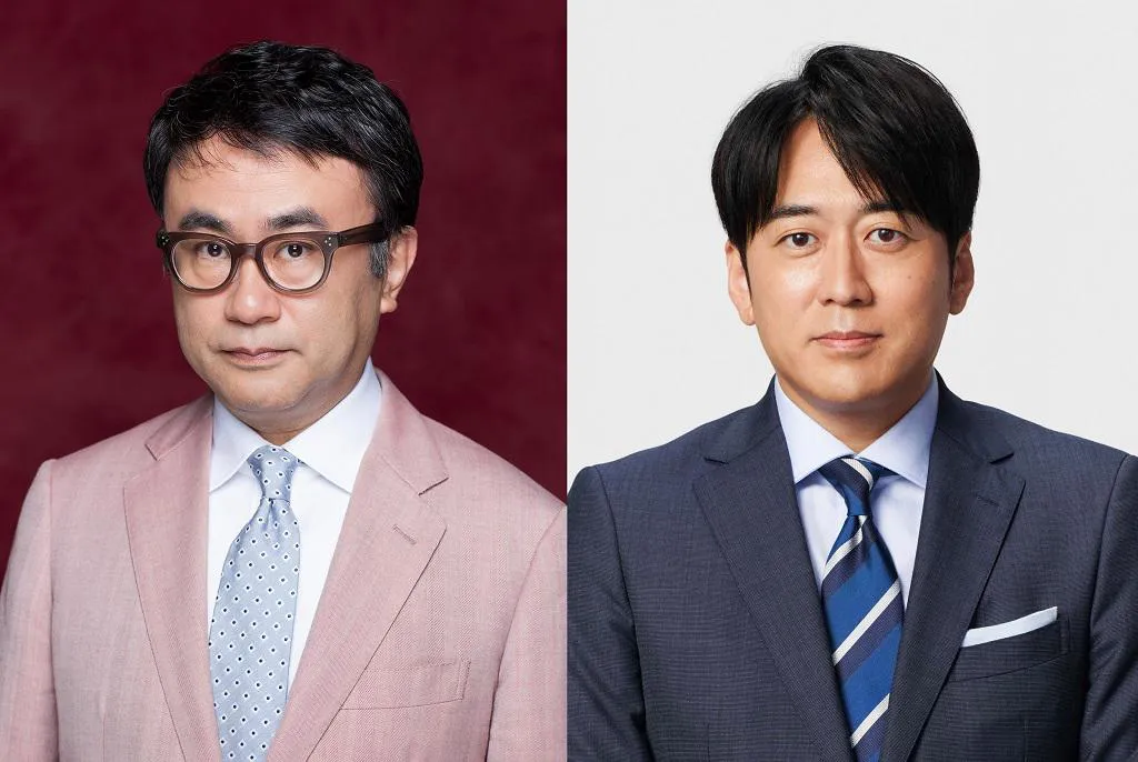 4月から「情報7daysニュースキャスター」でコンビを組む三谷幸喜と安住紳一郎アナウンサー