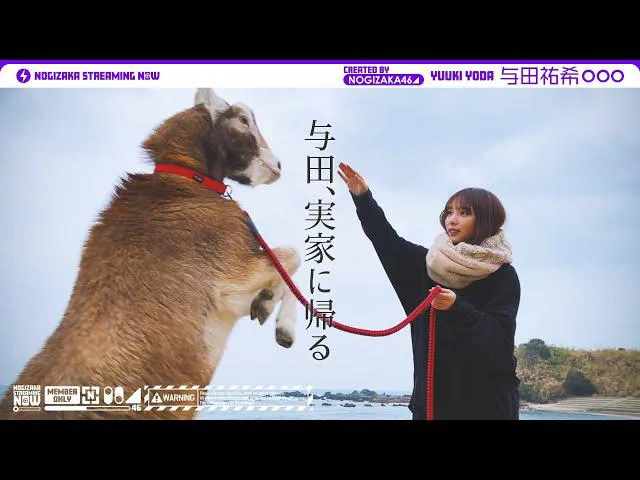 【写真を見る】“身長差”がすごい…！与田祐希、飼いヤギとたわむれる様子