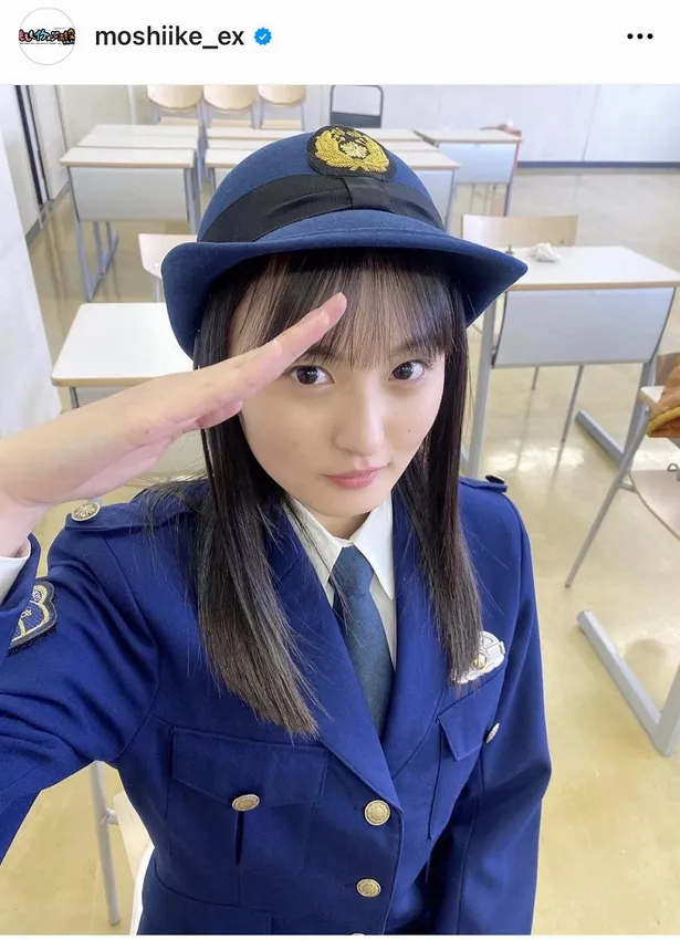 画像 乃木坂46遠藤さくら 美人警察官現る 制服敬礼shotに めっちゃ可愛い 逮捕されたーい の声 3 24 Webザテレビジョン