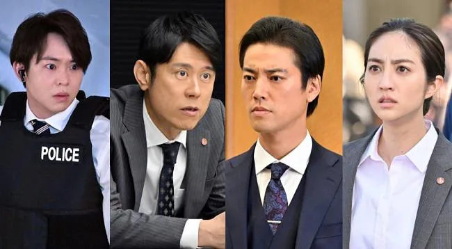「インビジブル」の出演が発表された(左から)有岡大貴、原田泰造、桐谷健太、堀田茜