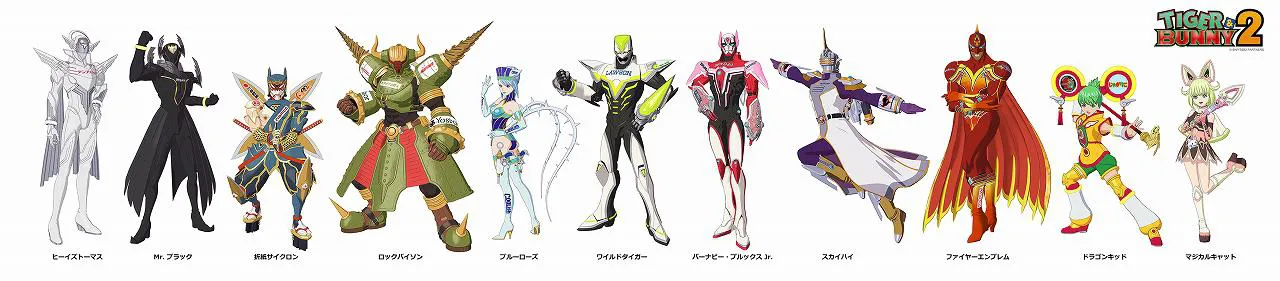 「TIGER & BUNNY 2」で活躍するヒーロー11人