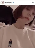 くまさんニットをかわいく着こなすトリンドル玲奈
