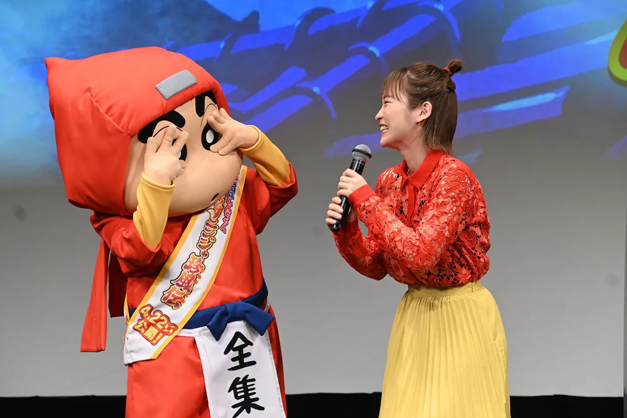 「映画クレヨンしんちゃん もののけニンジャ珍風伝」完成披露試写会より