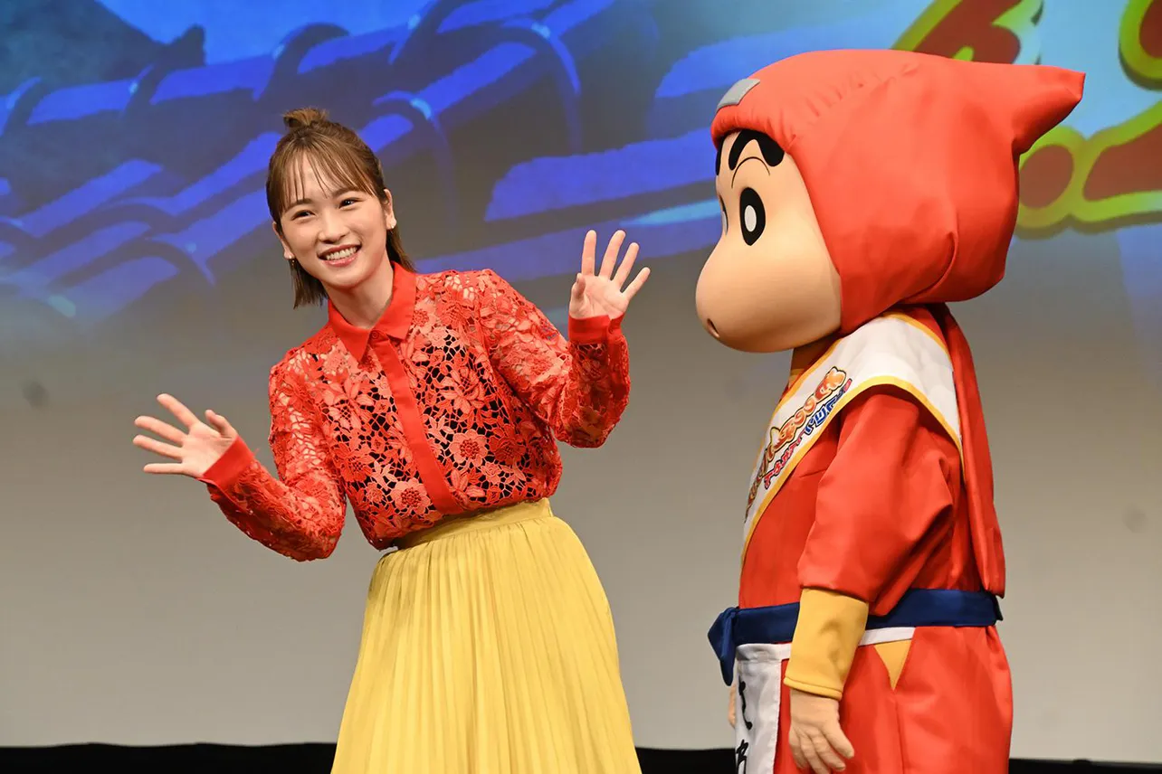 「映画クレヨンしんちゃん もののけニンジャ珍風伝」完成披露試写会より