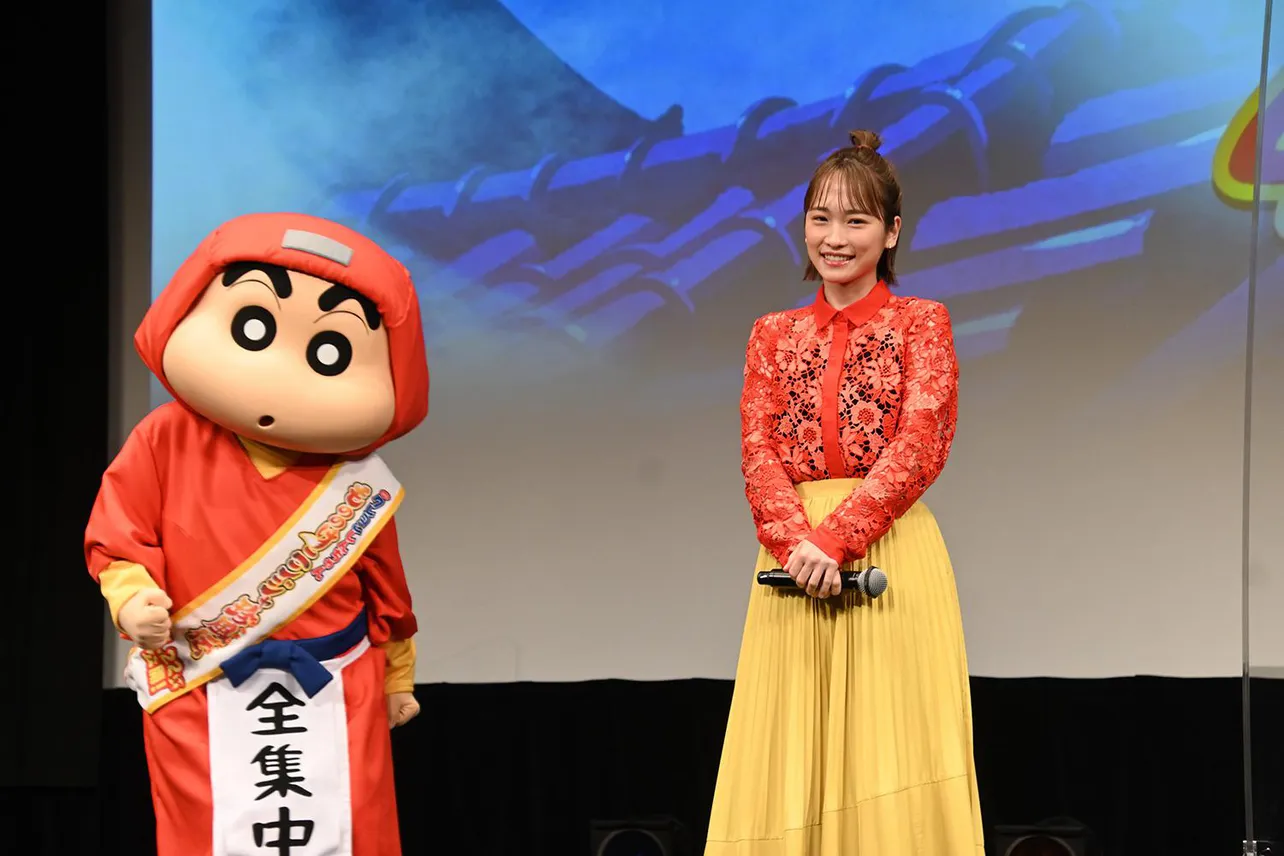 「映画クレヨンしんちゃん もののけニンジャ珍風伝」完成披露試写会より