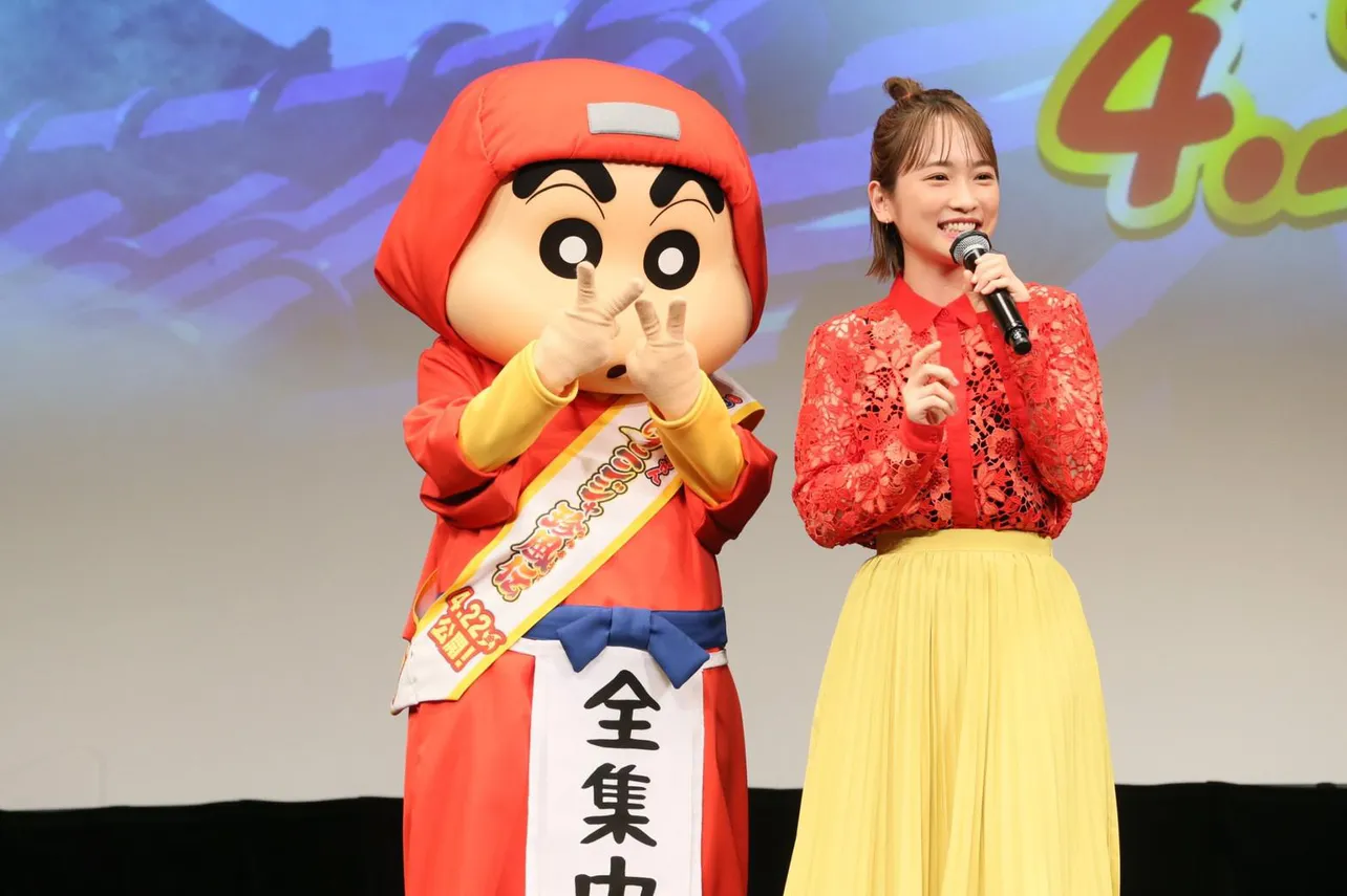 「映画クレヨンしんちゃん もののけニンジャ珍風伝」完成披露試写会より