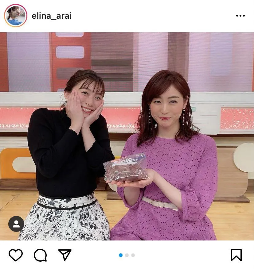 ※新井恵理那公式Instagram(elina_arai)のスクリーンショット